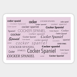 Cocker Spaniel Word Cloud Magnet